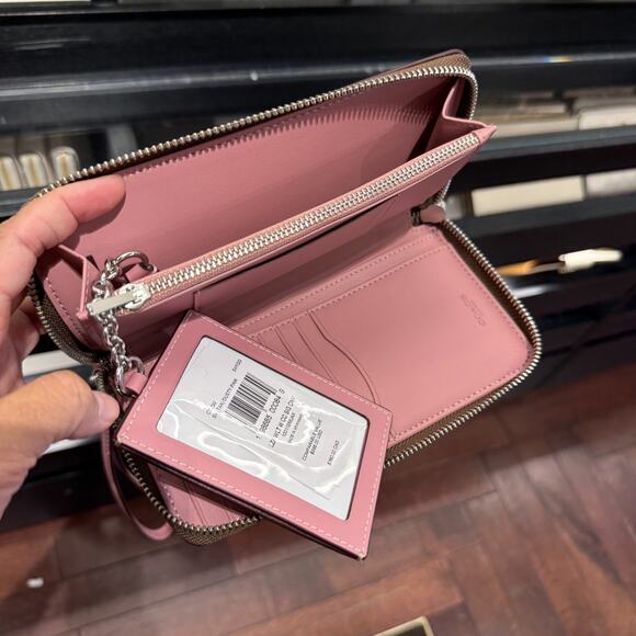 Coach CBZ99 Long Zip Around Wallet With Detachable Card Case In Signature Canvas - Picture 14 of 16